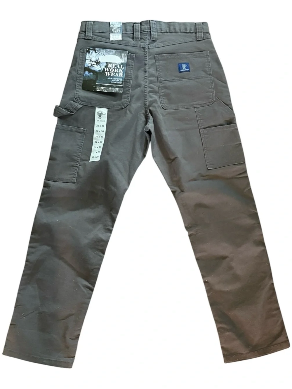 RK Brand Men's Cargo Pants in Dark Gray - Workwear Duck Carpenter Soze 32x30